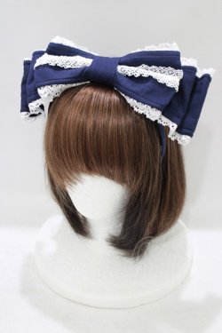 画像1: Angelic Pretty / Prettyくるりんカチューシャ  ネイビー H-25-10-08-078-AP-AC-NS-ZH