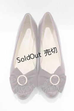 画像1: an another angelus / バックルリボンパンプス M/23.5cm Bordeaux H-25-10-08-080-CA-SH-NS-ZH