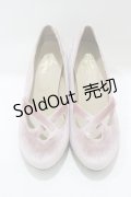 an another angelus / クロスストラップベロアパンプス M/23.5cm PINK H-25-10-08-081-CA-SH-NS-ZH