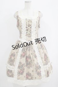 BABY,THE STARS SHINE BRIGHT / バラ柄ゴブランプリントジャンパースカート Free 生成り H-25-10-08-007-BA-OP-NS-ZH