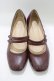 画像1: an another angelus / 釦使いダブルストラップパンプス M/23.5cm Bordeaux H-25-10-08-082-CA-SH-NS-ZH (1)