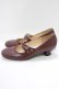 画像2: an another angelus / 釦使いダブルストラップパンプス M/23.5cm Bordeaux H-25-10-08-082-CA-SH-NS-ZH (2)
