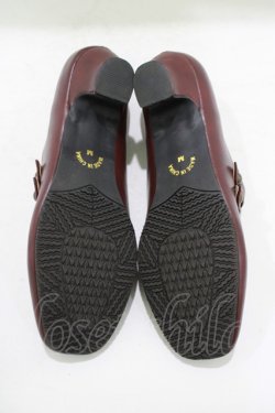 画像4: an another angelus / 釦使いダブルストラップパンプス M/23.5cm Bordeaux H-25-10-08-082-CA-SH-NS-ZH