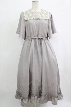 画像1: m petit by misako / レースセーラーワンピース M グレー H-25-10-08-010-LO-OP-NS-ZH