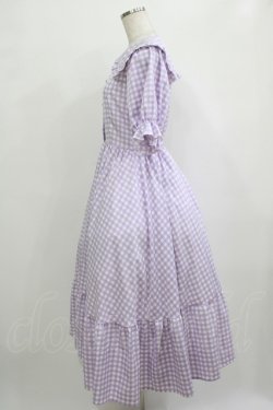 画像2: m petit by misako / AOKデシンギンガムOP M ラベンダー H-25-10-08-011-LO-OP-NS-ZH