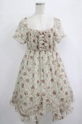 axes femme / 花柄ワンピース M 生成り H-25-10-08-016-AX-OP-NS-ZH