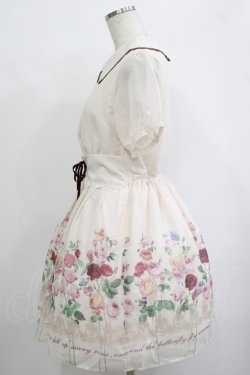 画像2: axes femme POETIQUE / 油絵風パネル花柄ワンピース M アワピンク H-25-10-08-017-AX-OP-NS-ZH