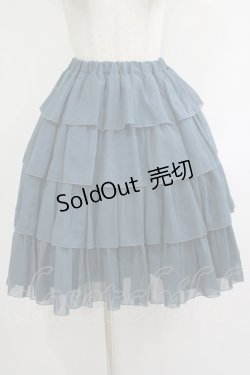 画像1: metamorphose / シフォンフリルスカート Free 紺 H-25-10-08-022-ME-SK-NS-ZH