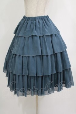 画像2: metamorphose / シフォンフリルスカート Free 紺 H-25-10-08-022-ME-SK-NS-ZH