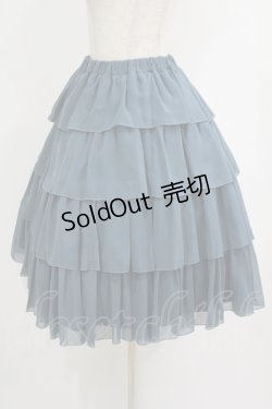 画像2: metamorphose / シフォンフリルスカート Free 紺 H-25-10-08-022-ME-SK-NS-ZH