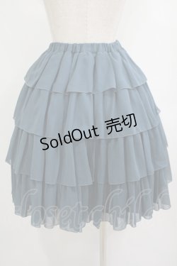 画像3: metamorphose / シフォンフリルスカート Free 紺 H-25-10-08-022-ME-SK-NS-ZH