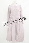 m petit by misako / レース襟プリーツワンピース M ピンク H-25-10-09-029-LO-OP-NS-ZH