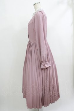 画像2: m petit by misako / レース襟プリーツワンピース M ピンク H-25-10-09-029-LO-OP-NS-ZH
