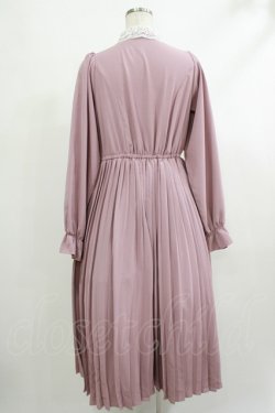 画像3: m petit by misako / レース襟プリーツワンピース M ピンク H-25-10-09-029-LO-OP-NS-ZH