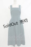Maison de FLEUR Petite Robe canone / 冬の庭園ジャンパースカート Blue Green S H-25-10-09-030-EL-OP-NS-ZH