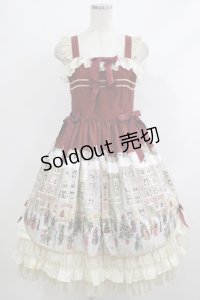 BABY,THE STARS SHINE BRIGHT / 星すむ今宵のトロイメライ柄ロングフリルジャンパースカート Free エンジ H-25-10-09-003-BA-OP-NS-ZH