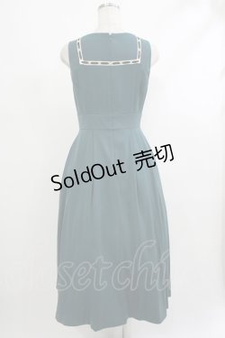 画像3: Maison de FLEUR Petite Robe canone / 冬の庭園ジャンパースカート Blue Green S H-25-10-09-030-EL-OP-NS-ZH