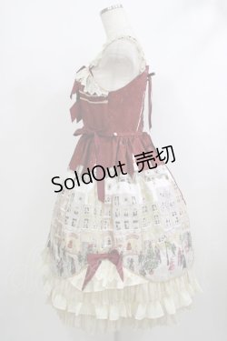 画像2: BABY,THE STARS SHINE BRIGHT / 星すむ今宵のトロイメライ柄ロングフリルジャンパースカート Free エンジ H-25-10-09-003-BA-OP-NS-ZH