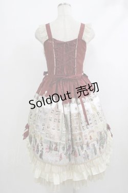 画像3: BABY,THE STARS SHINE BRIGHT / 星すむ今宵のトロイメライ柄ロングフリルジャンパースカート Free エンジ H-25-10-09-003-BA-OP-NS-ZH