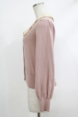 画像2: Maison de FLEUR Petite Robe / Big襟レトロニットカーディガン S Pink Beige H-25-10-09-047-EL-TO-NS-ZH