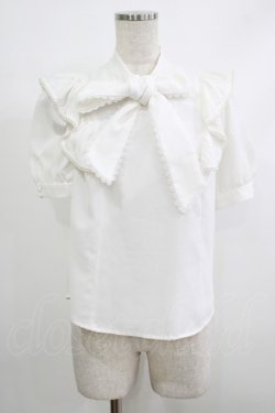 画像1: evelyn / リボンブラウス Free オフ H-25-10-09-050-LO-BL-NS-ZH