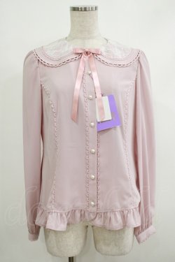 画像1: Angelic Pretty / Romantic Lacyカラーブラウス FREE ピンク H-25-10-09-051-AP-BL-YZ-ZH