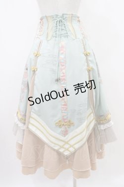 画像2: Ozz oneste / 和チャイナハイウエストスカート  ミント H-25-10-09-1028-OO-SK-KB-ZH