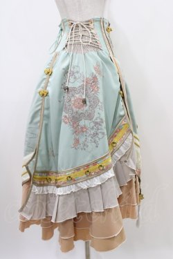 画像3: Ozz oneste / 和チャイナハイウエストスカート  ミント H-25-10-09-1028-OO-SK-KB-ZH