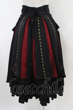 画像2: Ozz oneste / 霧蝶刺繍入り袴風プリーツスカート  黒 H-25-10-09-1031-OO-SK-KB-ZH