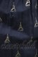 画像4: Jane Marple Dans Le Salon / LA TOUR EIFFELタックスカート  ネイビー×ホワイトゴールド H-25-10-09-1034-JM-SK-KB-ZH (4)