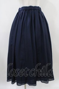 Jane Marple Dans Le Salon / シルクコットンロングギャザースカート  ネイビー H-25-10-09-1038-JM-SK-KB-ZH