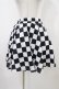 画像1: ACDC RAG / フラッグチェックスカート　  黒×白 H-25-10-09-1039-PU-SK-KB-ZH (1)