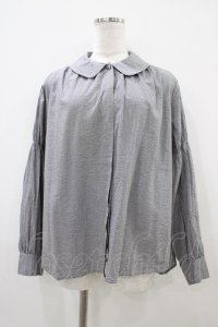 Jane Marple / ドミトリーカラーブラウス  black check H-25-10-09-1045-JM-BL-KB-ZH