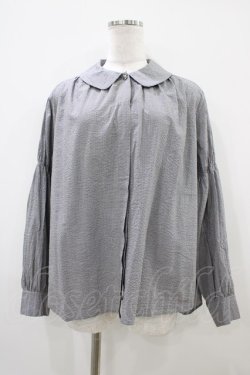 画像1: Jane Marple / ドミトリーカラーブラウス  black check H-25-10-09-1045-JM-BL-KB-ZH