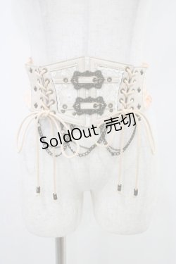 画像1: Ozz oneste / コルセット風ゴムベルト  ベージュ H-25-10-09-1005-OO-ZA-KB-ZH