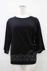 Jane Marple Dans Le Salon / ドレープヘムティーシャツ M ブラック H-25-10-09-1047-JM-TO-KB-ZH