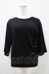 Jane Marple Dans Le Salon / ドレープヘムティーシャツ M ブラック H-25-10-09-1047-JM-TO-KB-ZH