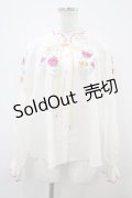 Jane Marple / Folklore flowersエンブロイダリーブラウス  アイボリー H-25-10-09-1051-JM-BL-KB-ZH