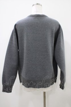 画像2: Jane Marple Dans Le Salon / Double face side zip sweatshirt  グレー H-25-10-09-1056-JM-TO-KB-ZH