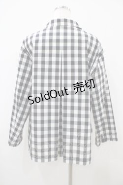 画像2: Jane Marple Dans Le Salon / Block checkペザントジャケット  ブラック H-25-10-09-1057-JM-JA-KB-ZH