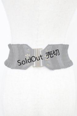 画像2: Ozz oneste / コルセット風ゴムベルト  黒 H-25-10-09-1006-OO-ZA-KB-ZH