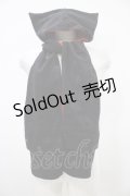 NAOTO SEVEN / フード付きプリントストール  黒×赤 H-25-10-09-1007-HN-ZA-KB-ZH