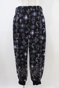 Drug Honey / アンティークブローチ柄パンツ  黒 H-25-10-09-1015-PU-PA-KB-ZH