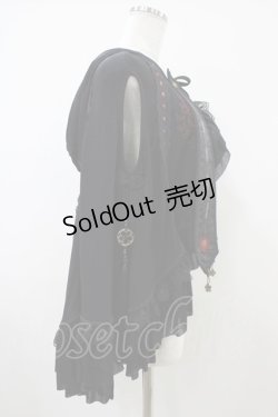 画像3: Ozz oneste / シアーフードマント  黒×赤 H-25-10-09-1018-OO-JA-KB-ZH