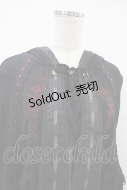 画像4: Ozz oneste / シアーフードマント  黒×赤 H-25-10-09-1018-OO-JA-KB-ZH