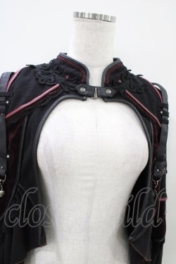 画像4: Ozz oneste / 薔薇刺繍マント  黒×赤 H-25-10-09-1019-OO-JA-KB-ZH