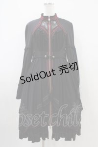 Ozz oneste / レイヤード風ワンピース  黒×赤 H-25-10-09-1025-OO-SK-KB-ZH