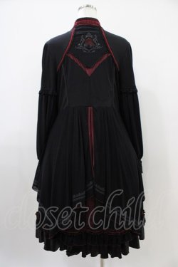 画像2: Ozz oneste / レイヤード風ワンピース  黒×赤 H-25-10-09-1025-OO-SK-KB-ZH
