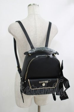 画像1: Maison de FLEUR / オトナカワイイリボンリュック  ブラック H-25-10-09-056-LO-BG-NS-ZH