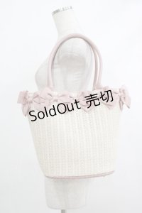 m petit by misako / AMリボンツキカゴTT  オフ/ピンク H-25-10-09-059-LO-BG-NS-ZH